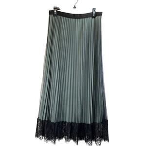 Shein L Pull-On Skirt Pale Sage Green Sheer Black Cover Whimsy Goth Feminine